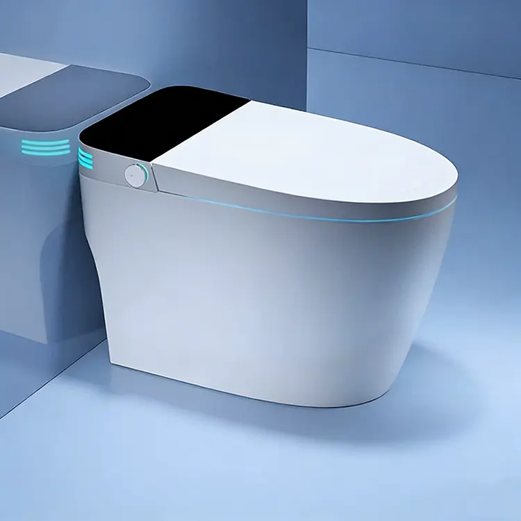 LED digitálny displej Automatické veko Flip-Top penový štít Sifón Smart WC